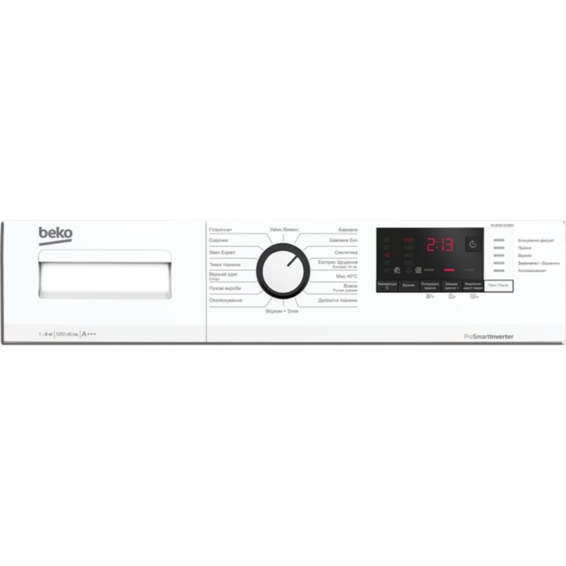 Пральна машина WUE6612IXBW білий Beko Пральна машина WUE6612IXBW білий Beko