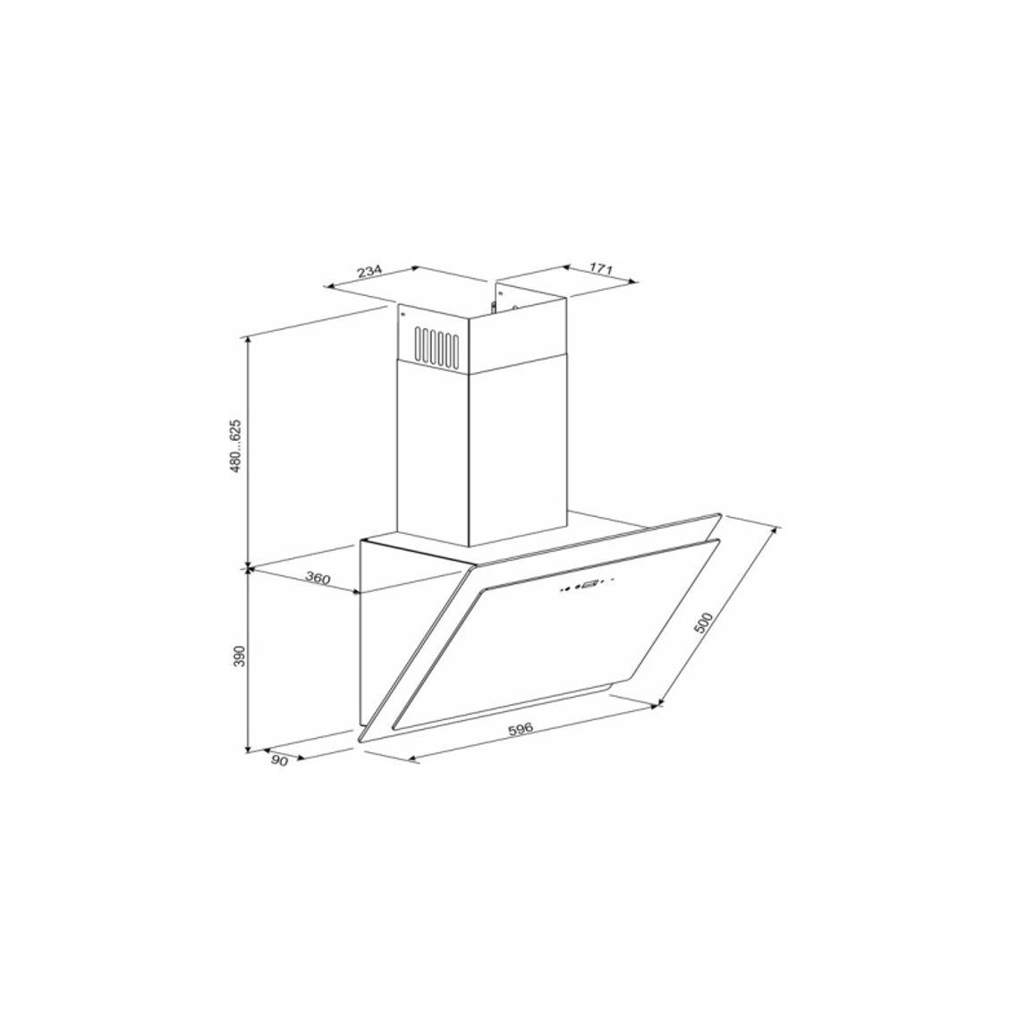 Вытяжка Vivares 1614-1200 black glass GRANADO Вытяжка Vivares 1614-1200 black glass GRANADO