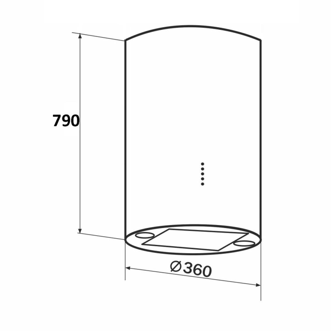 Вытяжка Yunkos 1604-1200 inox GRANADO Вытяжка Yunkos 1604-1200 inox GRANADO