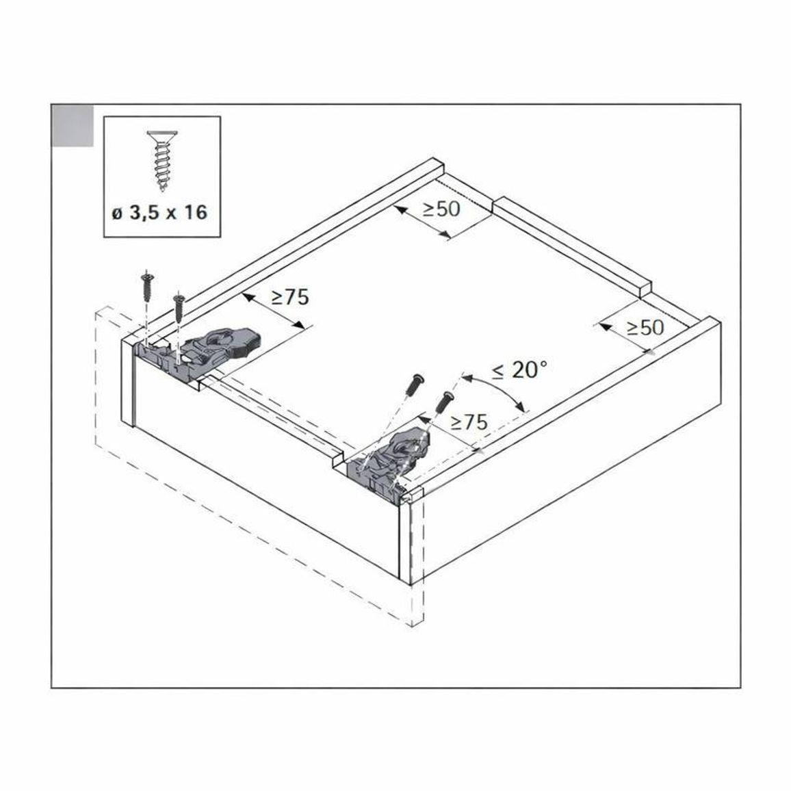 Фиксатор Actro 5D левый (9320334) Hettich Фиксатор Actro 5D левый (9320334) Hettich