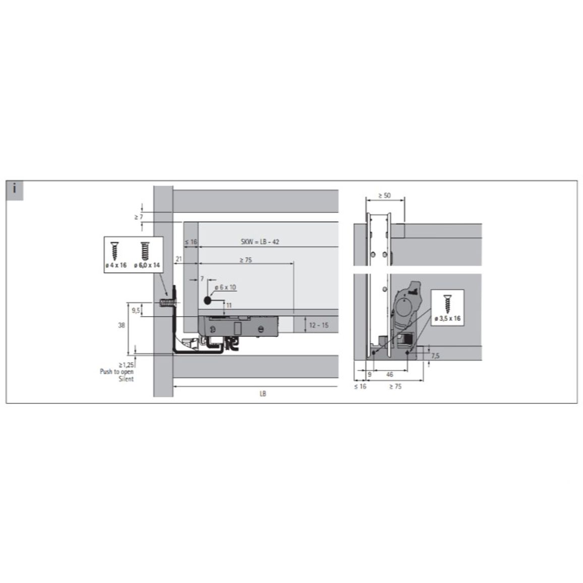 Направляющая Actro YOU L=300 (40 кг), правая (9318172) Hettich Направляющая Actro YOU L=300 (40 кг), правая (9318172) Hettich