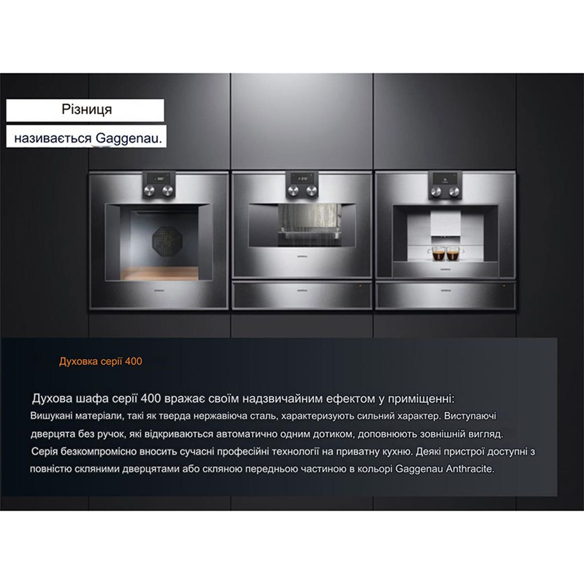 Духова шафа BO470102 права антрацит GAGGENAU Духова шафа BO470102 права антрацит GAGGENAU