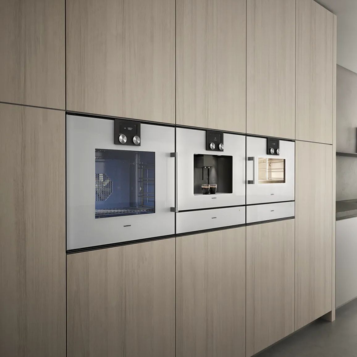 Духовой шкаф BOP220132 правый алюминий GAGGENAU