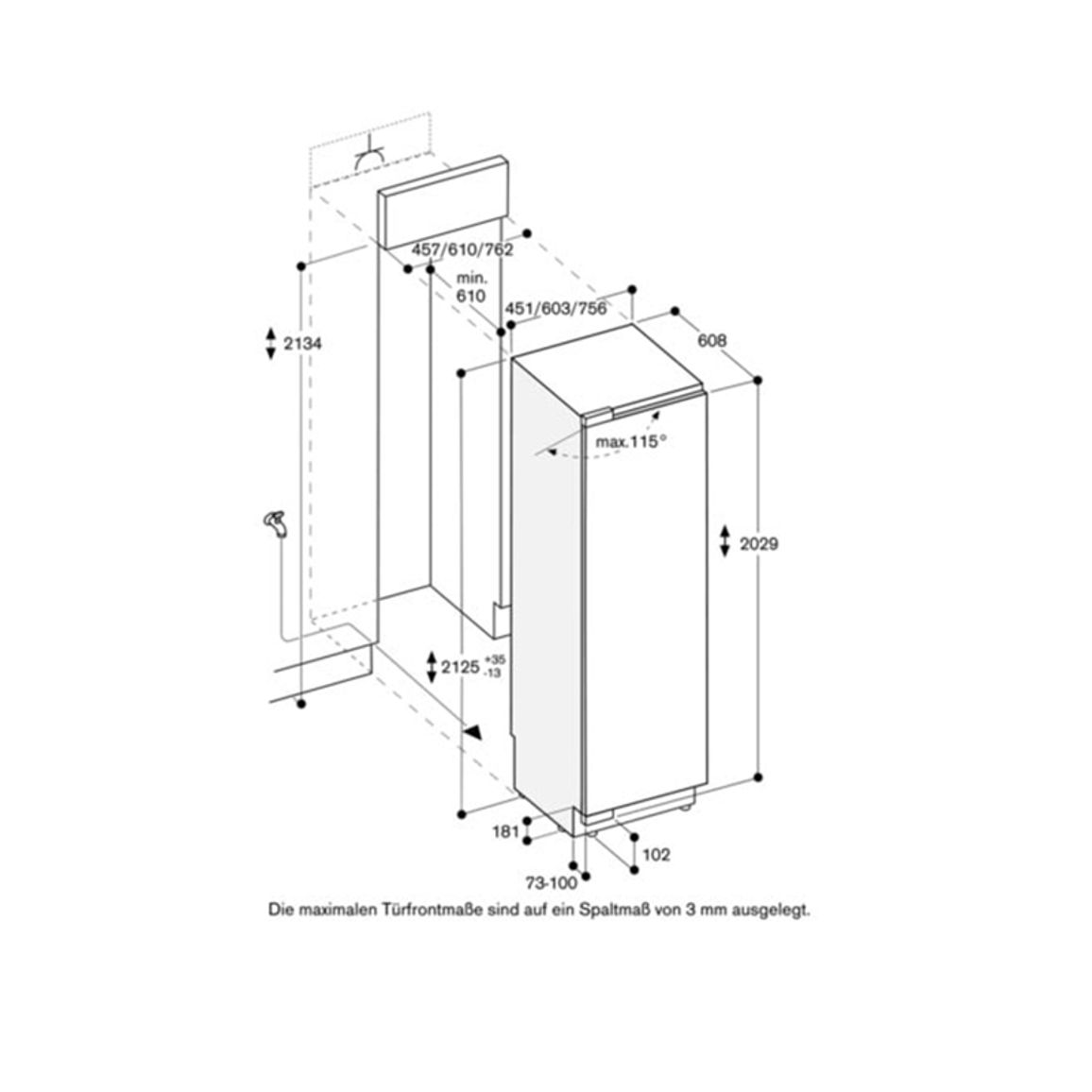 Встраиваемая морозильная камера RF461304 белый GAGGENAU Встраиваемая морозильная камера RF461304 белый GAGGENAU