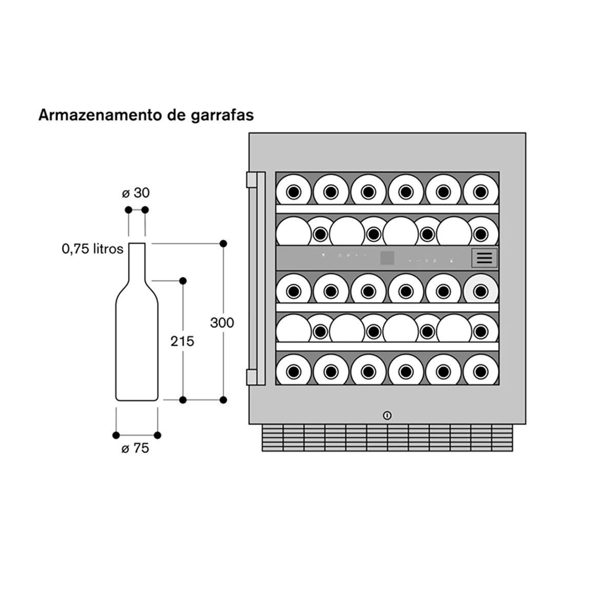 Винный шкаф встроенный RW404264 серый GAGGENAU Винный шкаф встроенный RW404264 серый GAGGENAU
