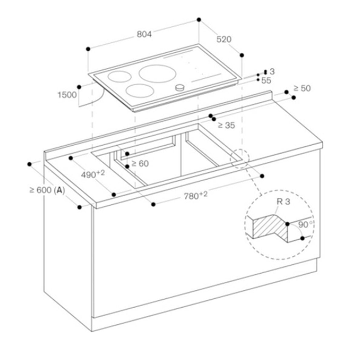 Индукционная варочная поверхность CI283113 черный GAGGENAU Индукционная варочная поверхность CI283113 черный GAGGENAU