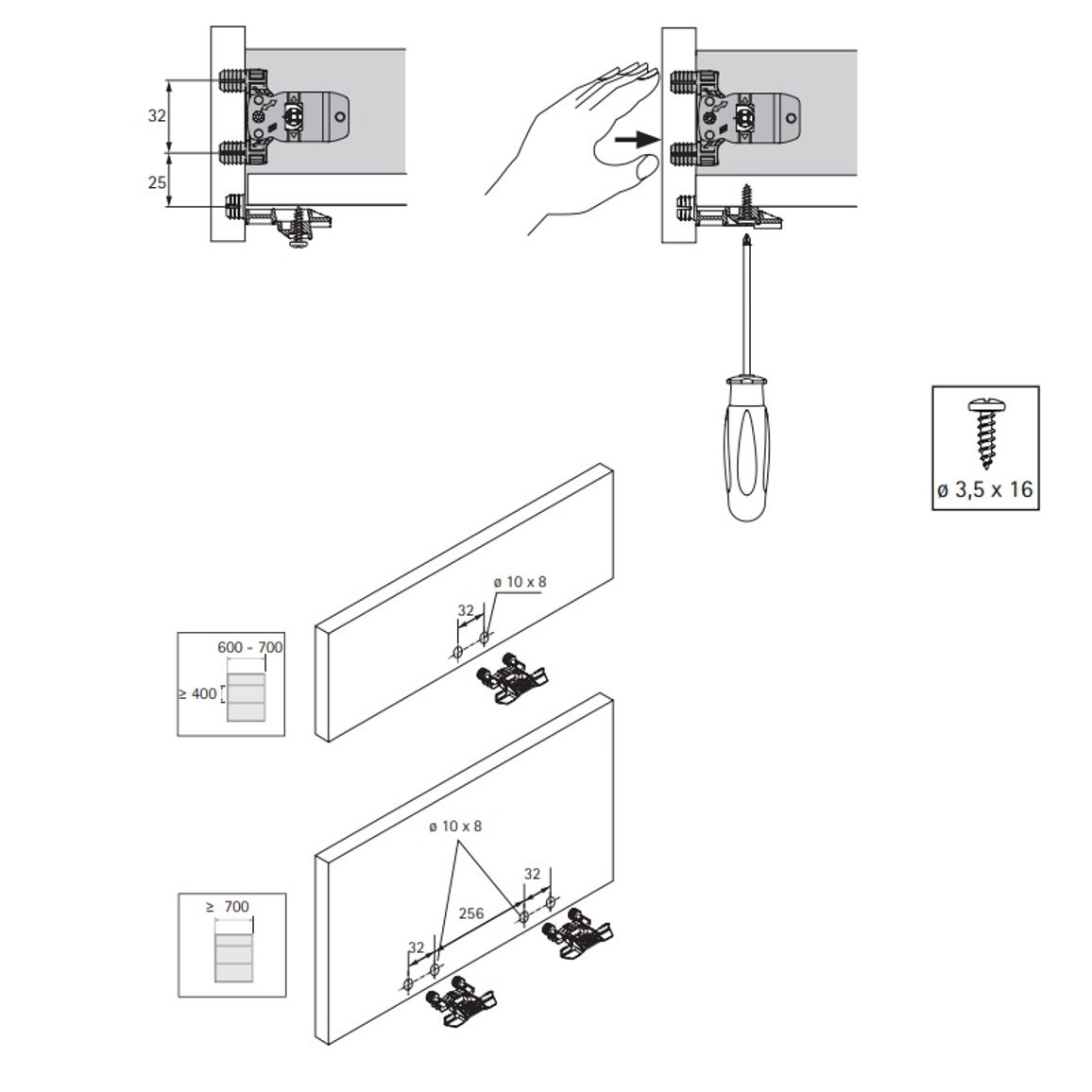 Avantech YOU стабилизатор лицьової панели (9321561) Hettich