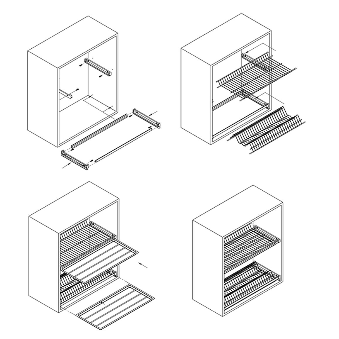 Сушка для посуду 800мм хром з рамою Варіант- 3 (2023) (WE06.5827.01.001) Rejs