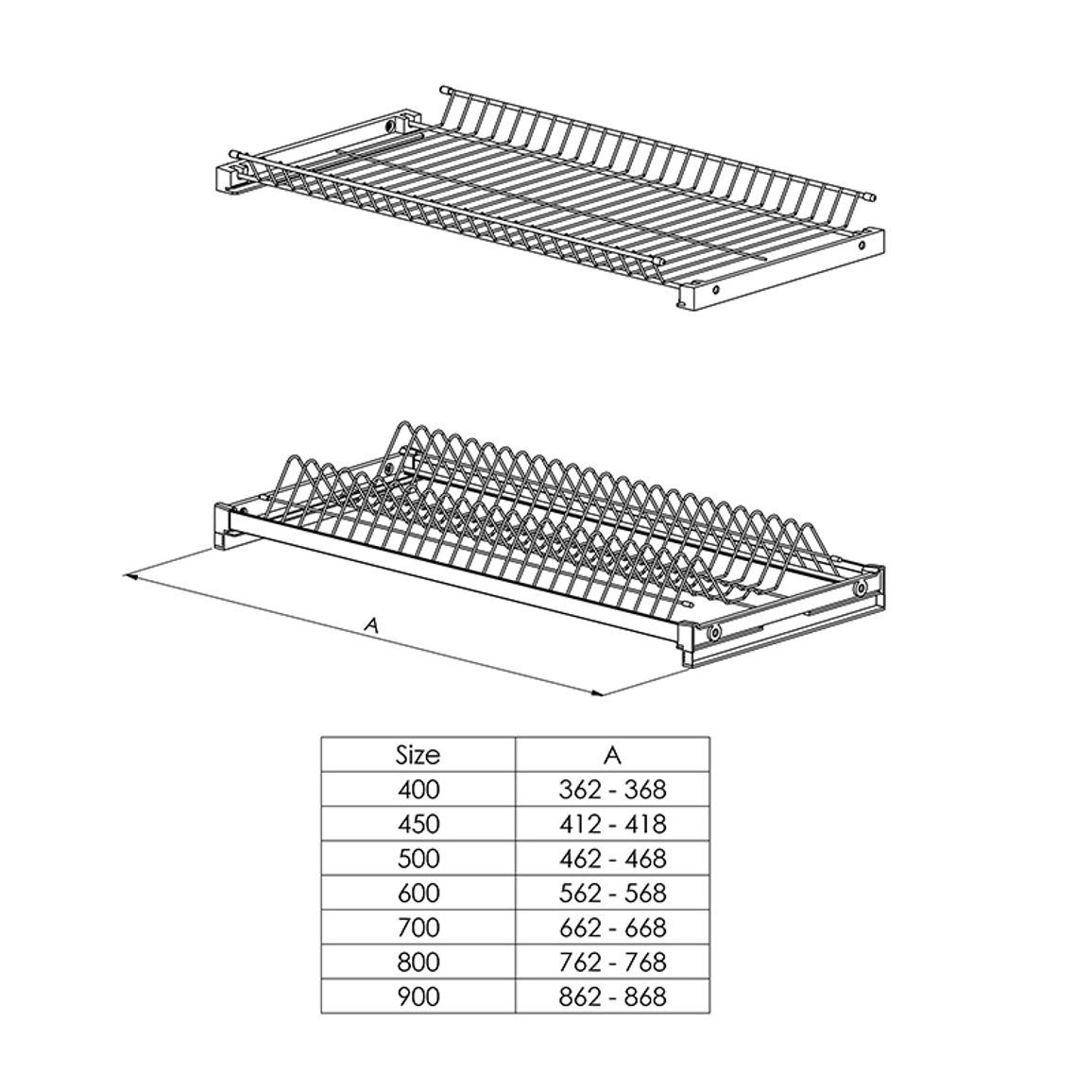 Сушка для посуду 800мм хром з рамою Варіант- 3 (2023) (WE06.5827.01.001) Rejs