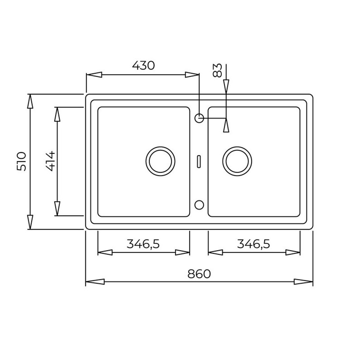 Мийка STONE 90 B-TG 2B Tegranit білий Teka (115260012) Мийка STONE 90 B-TG 2B Tegranit білий Teka (115260012)