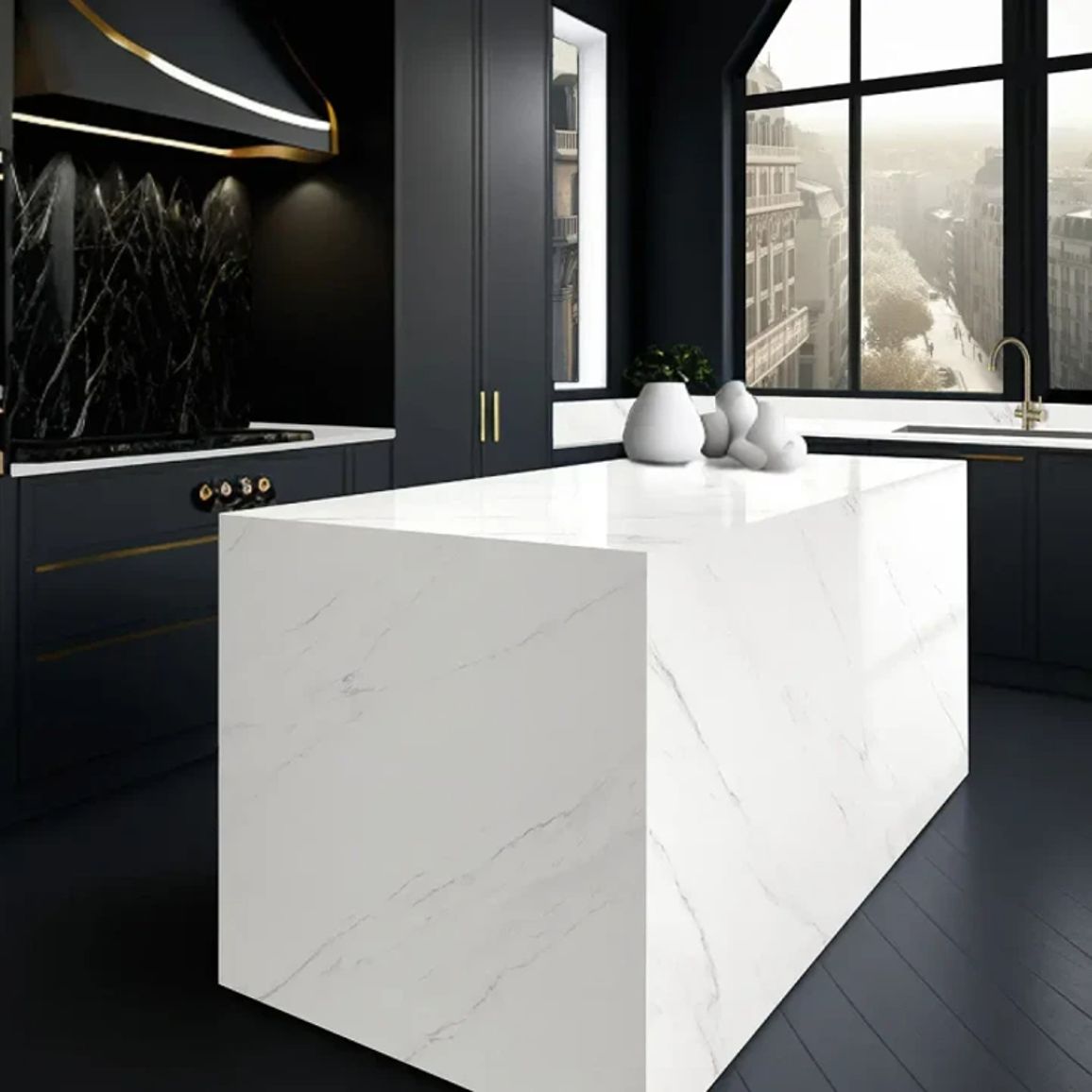 Штучний кварцит Avant 5720 Calacatta Riviera 20мм (однотонний торець) Штучний кварцит Avant 5720 Calacatta Riviera 20мм (однотонний торець)