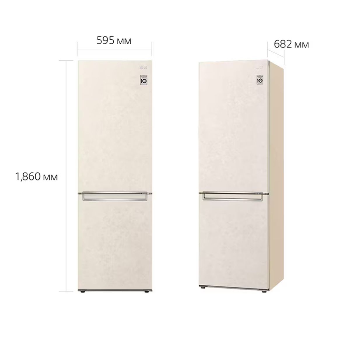 Холодильник с нижней морозильной камерой GC-B459SECL LG