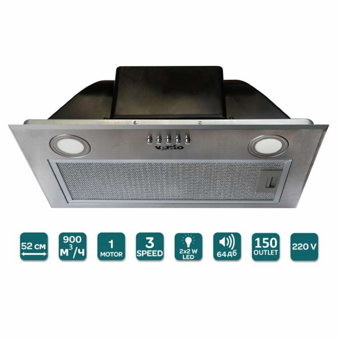 Встраиваемая вытяжка PUNTO 52 X (900) PB PC VENTOLUX Встраиваемая вытяжка PUNTO 52 X (900) PB PC VENTOLUX