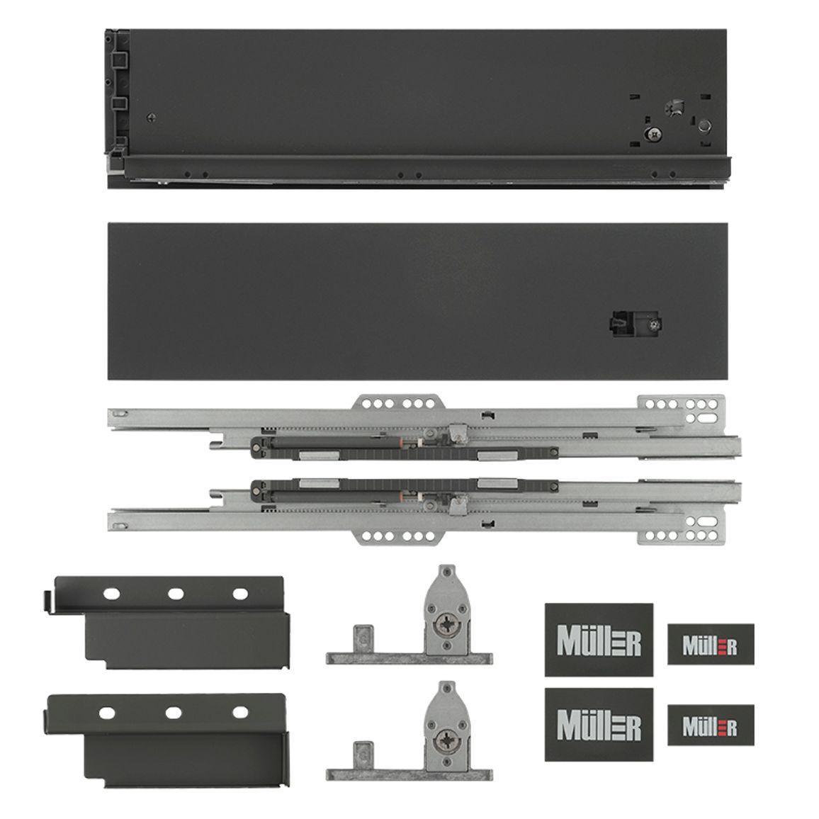 Комплект для ящика Muller Box profi line 3D L=450 Н=127 антрацит
