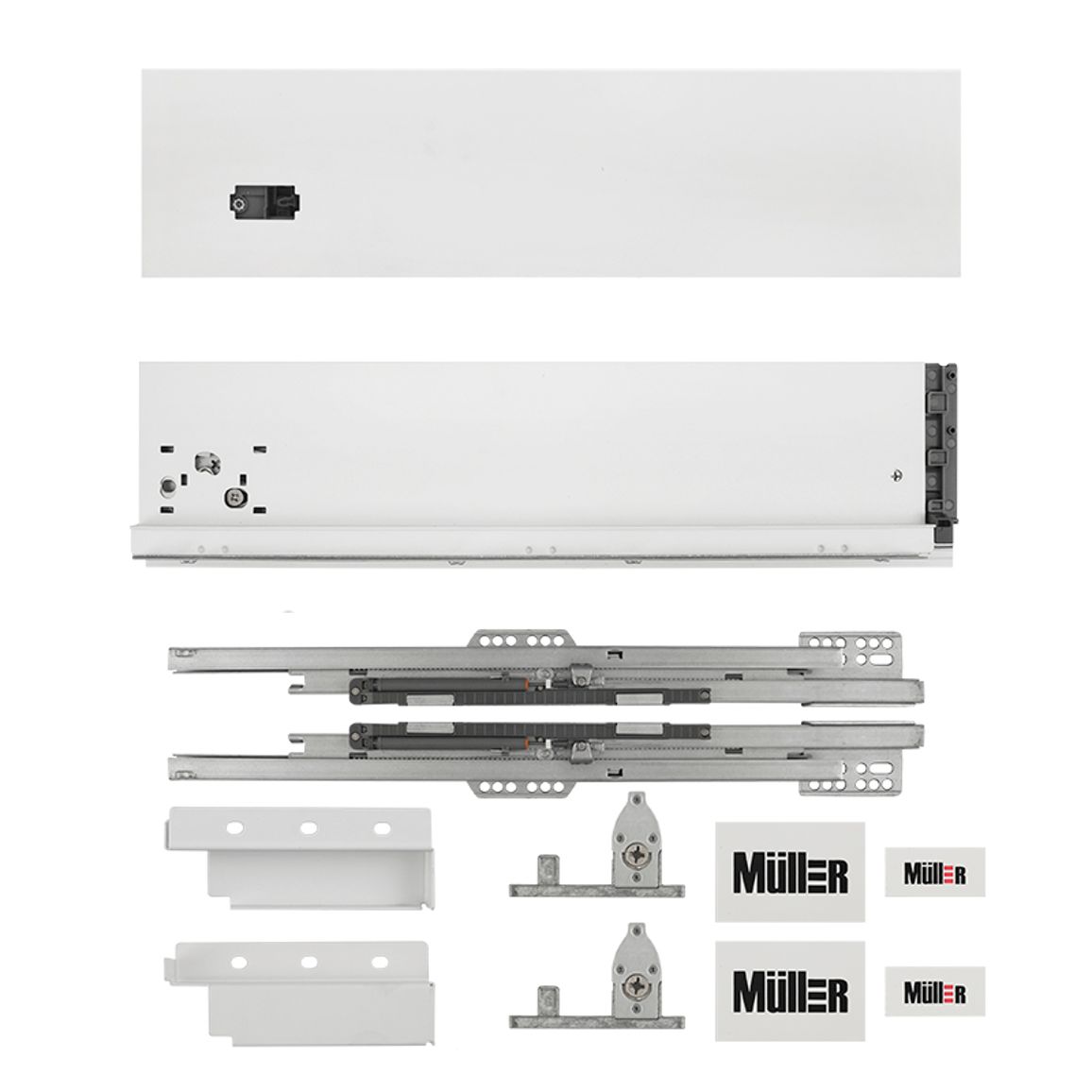 Комплект для ящика Muller Box profi line 3D L=550 Н=127 белый Комплект для ящика Muller Box profi line 3D L=550 Н=127 белый