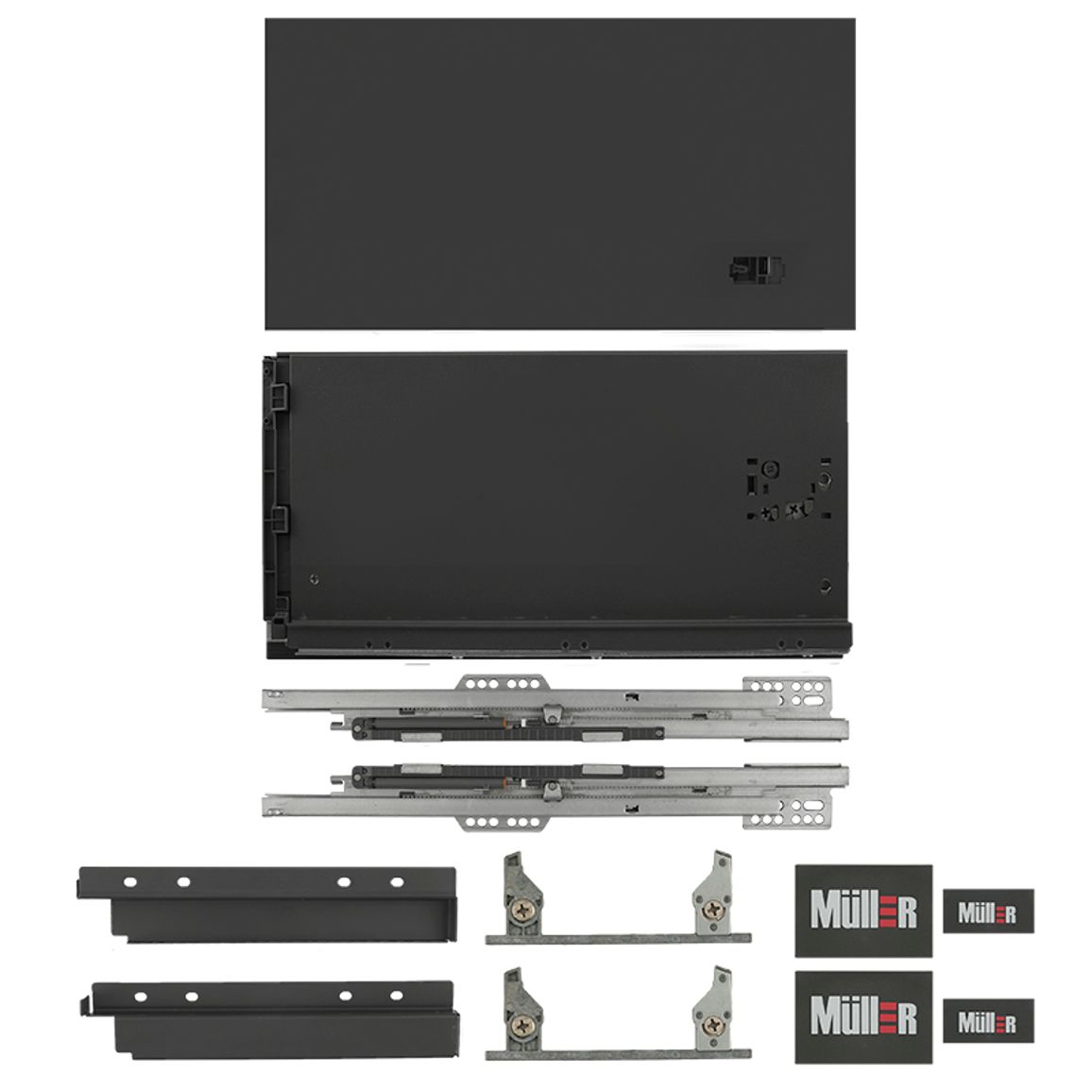 Комплект для ящика Muller Box profi line 3D L=500 Н=238 антрацит Комплект для ящика Muller Box profi line 3D L=500 Н=238 антрацит