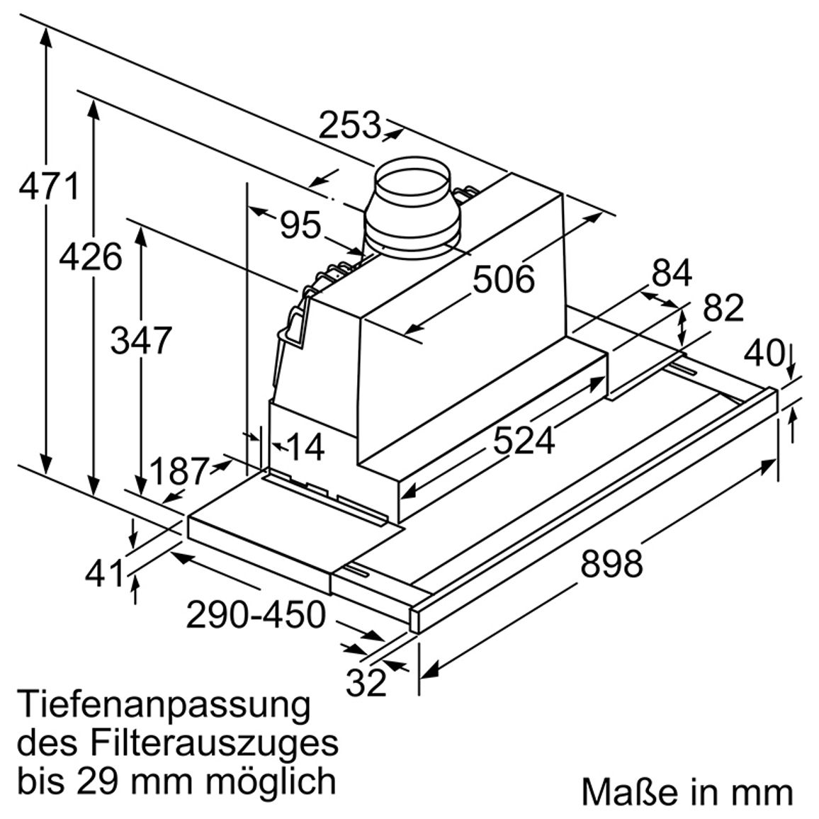 Витяжка телескопічна D49PU54X1 Neff Витяжка телескопічна D49PU54X1 Neff