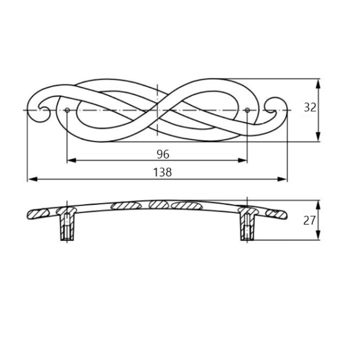 Ручка Marella D 15036.096 хром Ручка Marella D 15036.096 хром