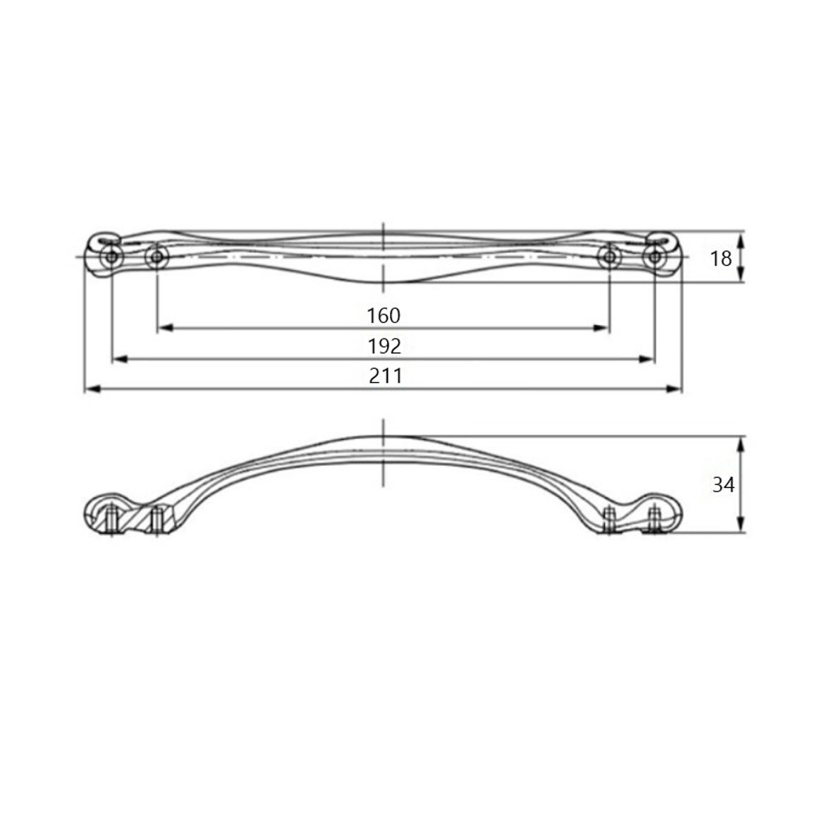 Ручка Marella D 15179.192 срібло Ручка Marella D 15179.192 срібло