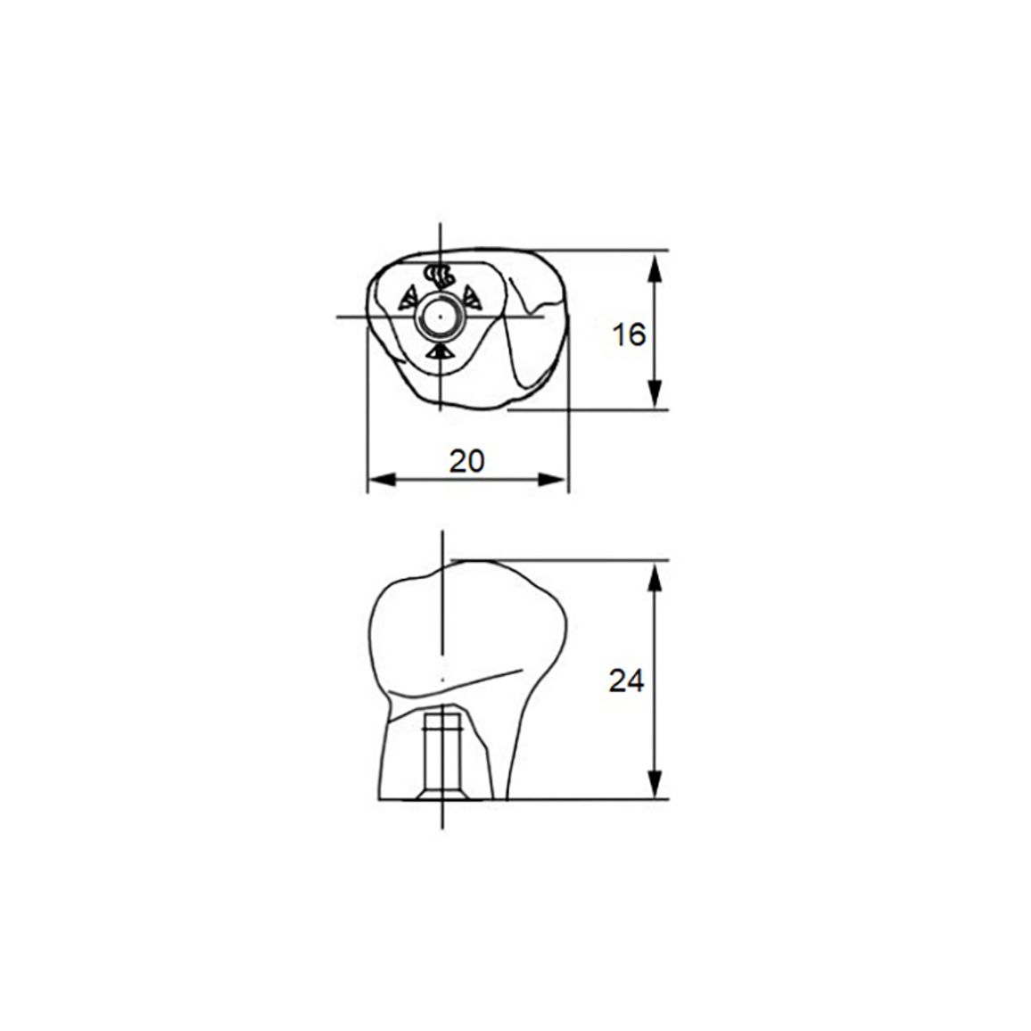 Ручка Marella D 24179.01 срібло Ручка Marella D 24179.01 срібло