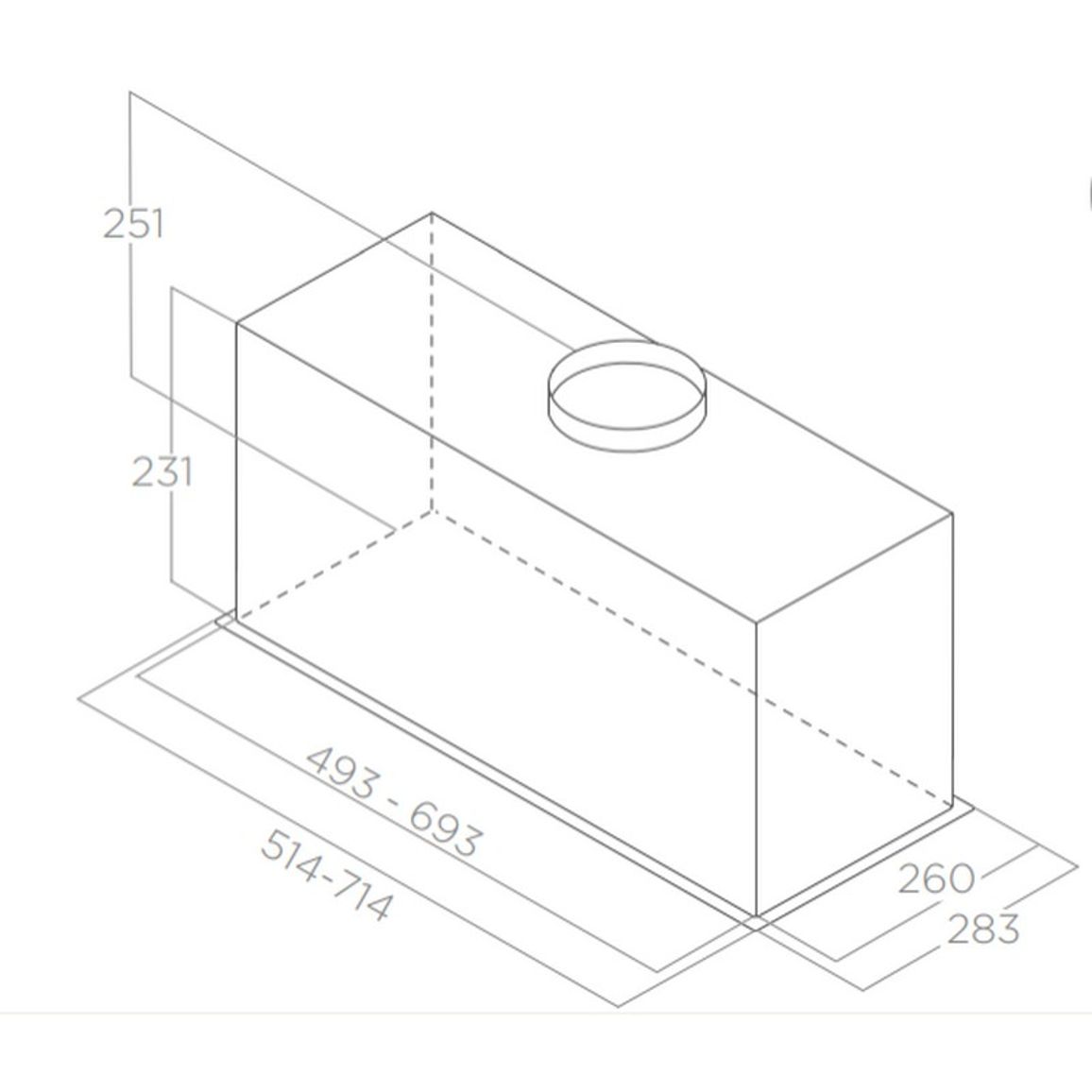 Витяжка вбудована CT23 GR/A/72 сіра ELICA Витяжка вбудована CT23 GR/A/72 сіра ELICA