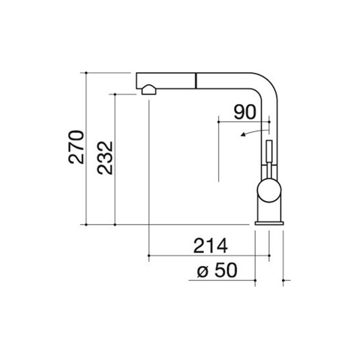 Смеситель Steel Shower 1RUBMSTD полированная нерж. сталь Barazza