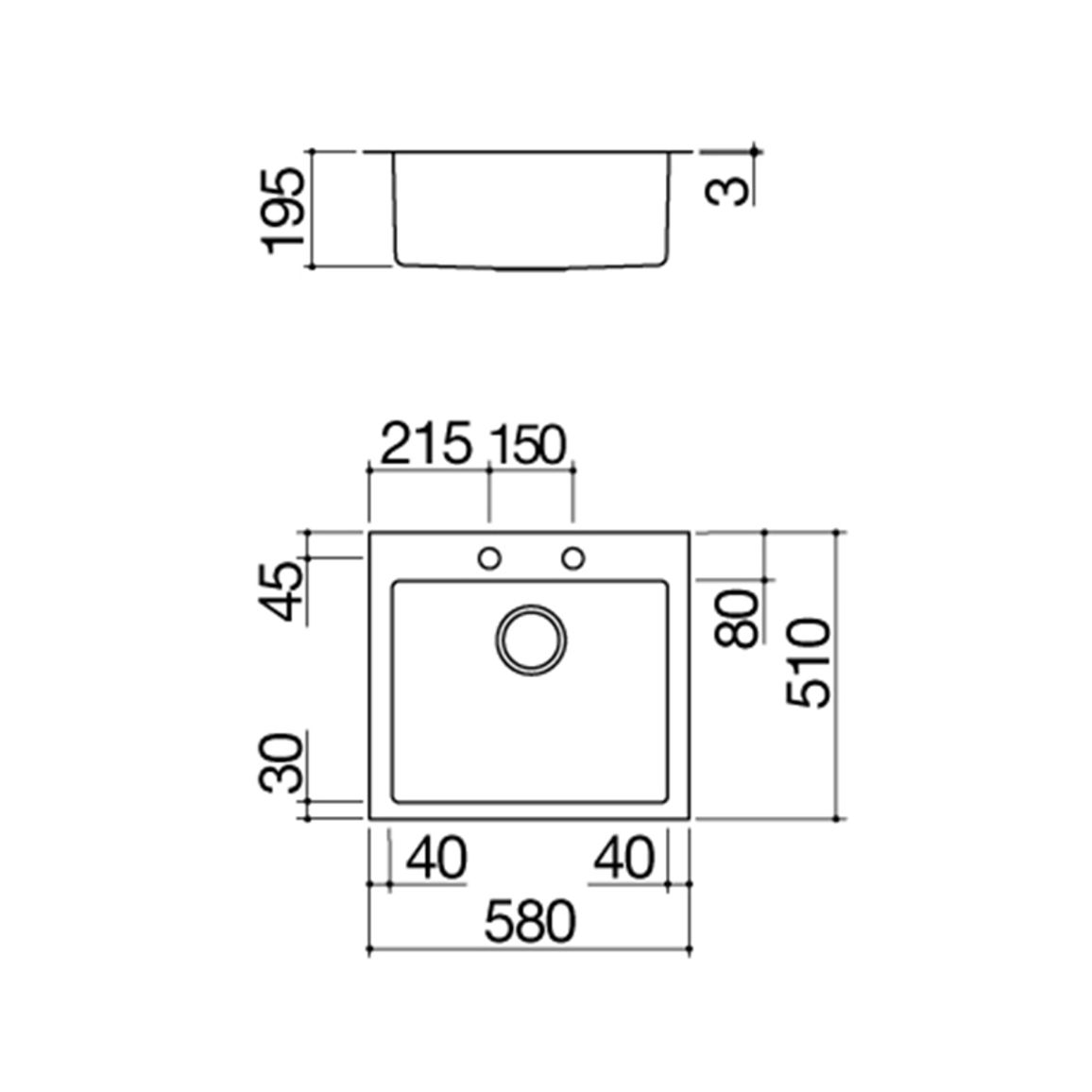Мойка нерж. сталь B_OPEN 58x51см 1LBO61 Barazza Мойка нерж. сталь B_OPEN 58x51см 1LBO61 Barazza