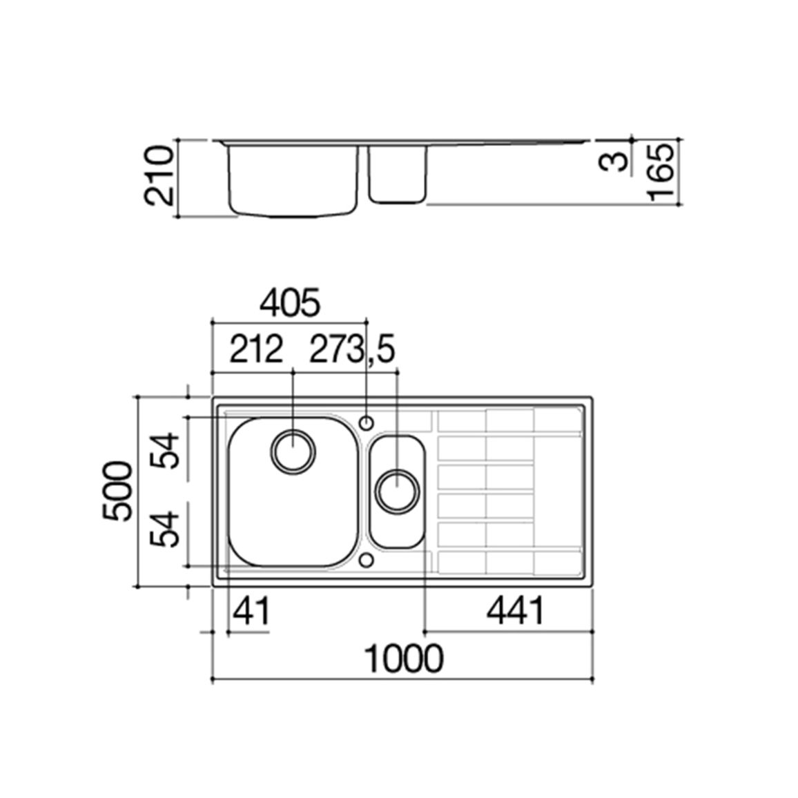 Мийка нерж. сталь B_LEVEL 1½ з чаші 100x50см 1LLV100/S Barazza Мийка нерж. сталь B_LEVEL 1½ з чаші 100x50см 1LLV100/S Barazza