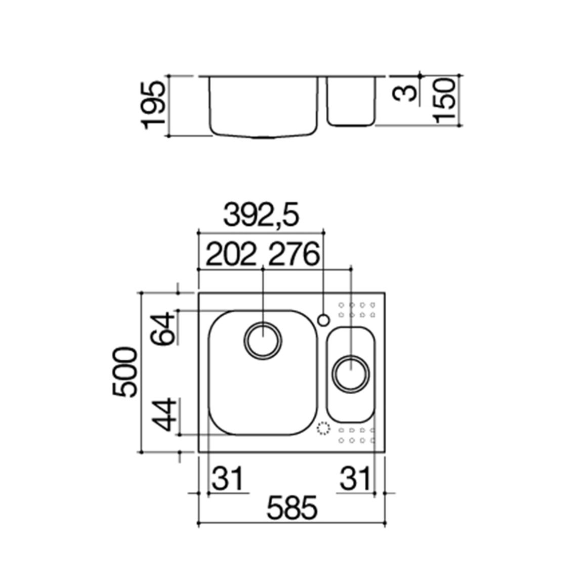Мойка нерж. сталь B_LEVEL 1½ из чаши 58.5x50см 1IS6060 Barazza Мойка нерж. сталь B_LEVEL 1½ из чаши 58.5x50см 1IS6060 Barazza