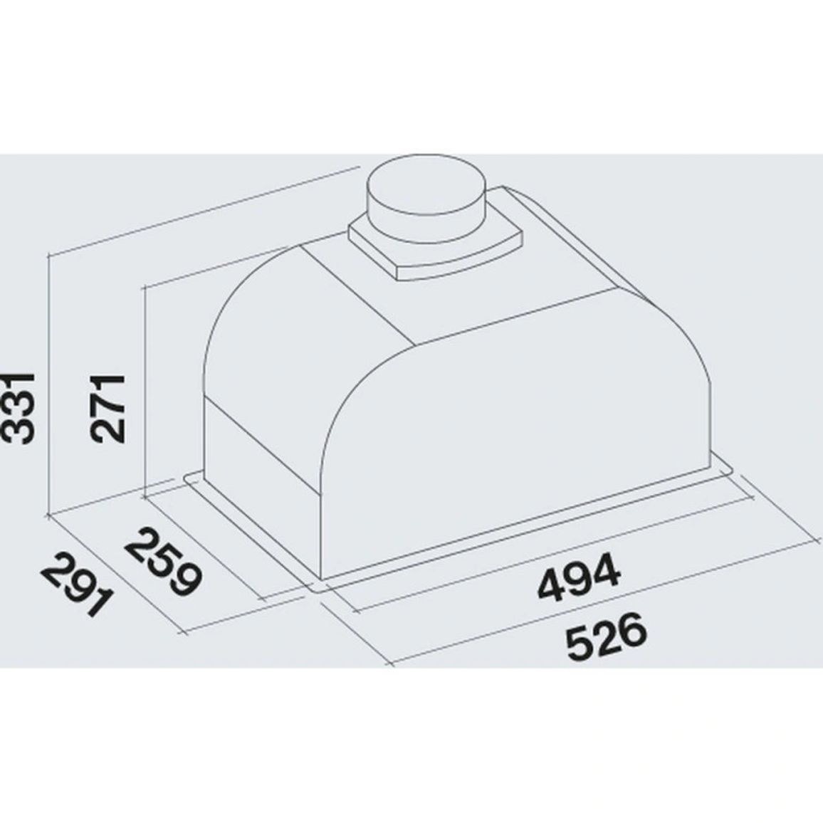 Витяжка вбудована GRUPPO INCASSO PLUS 50 BLACK (CGIW50.E26P2#EUN490F) Falmec