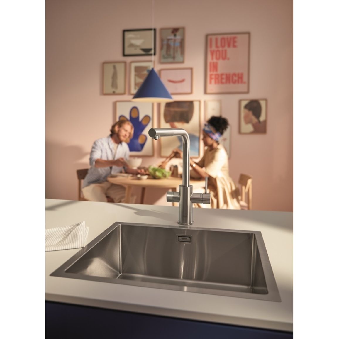 Змішувач Blue Pure Minta, супер сталь Grohe (30601DC0) Змішувач Blue Pure Minta, супер сталь Grohe (30601DC0)
