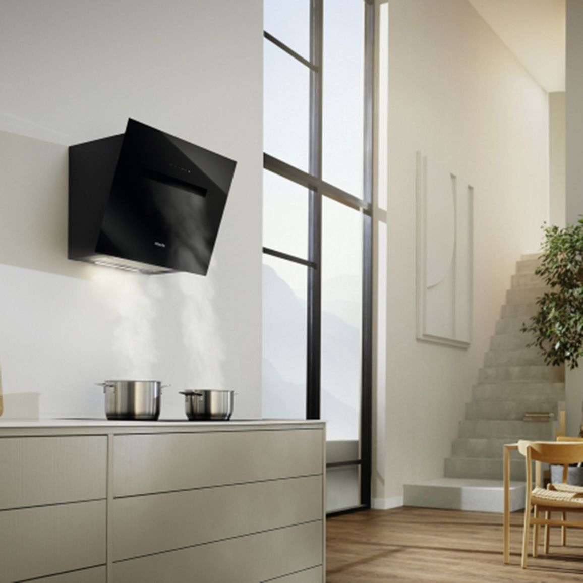 Вытяжка пристенная DAH 1650 черный обсидиан Miele Вытяжка пристенная DAH 1650 черный обсидиан Miele