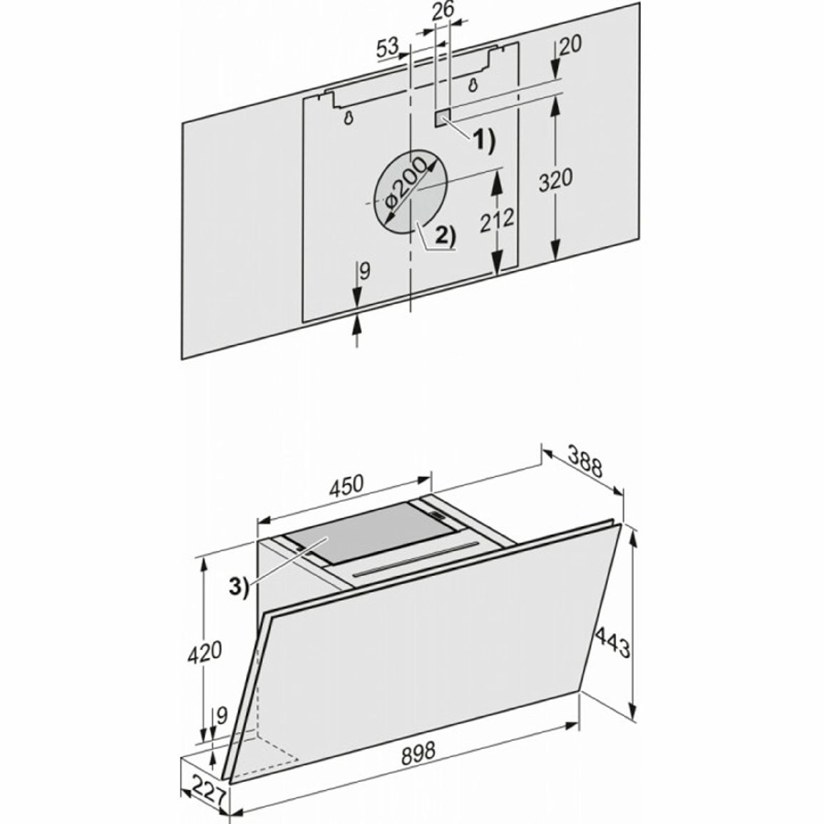 Вытяжка пристенная DAH 2960 OBSW черный обсидиан Miele Вытяжка пристенная DAH 2960 OBSW черный обсидиан Miele