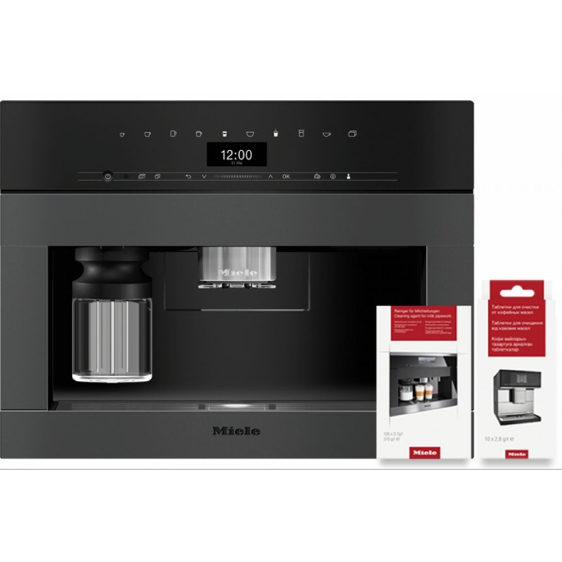 Встраиваемая кофемашина CVA 7440 черный матовый обсидиан Miele Встраиваемая кофемашина CVA 7440 черный матовый обсидиан Miele