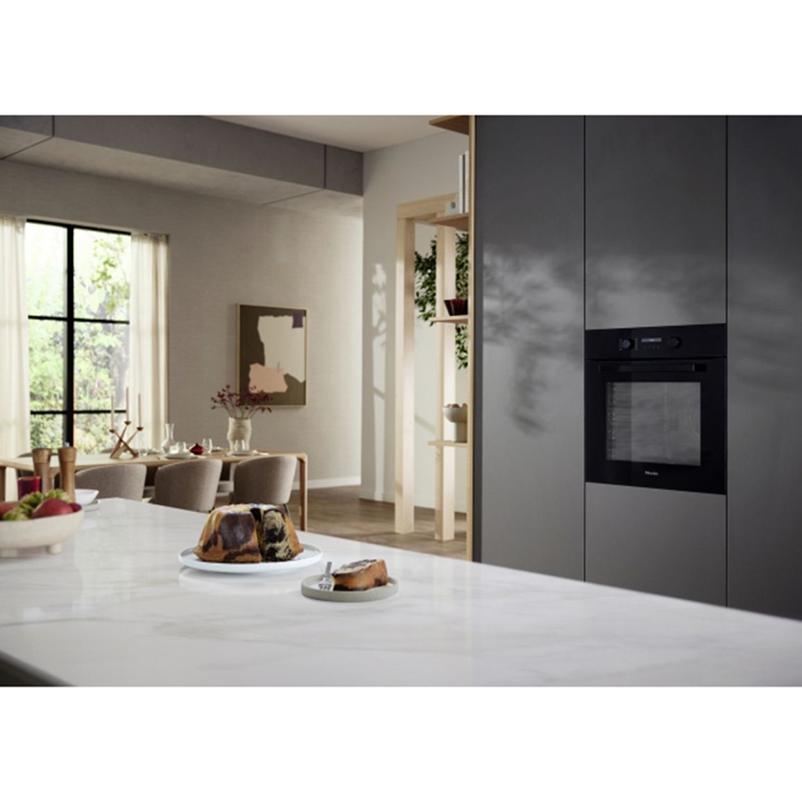 Встроенный духовой шкаф 60 см H 2861 BP черный обсидиан Miele Встроенный духовой шкаф 60 см H 2861 BP черный обсидиан Miele
