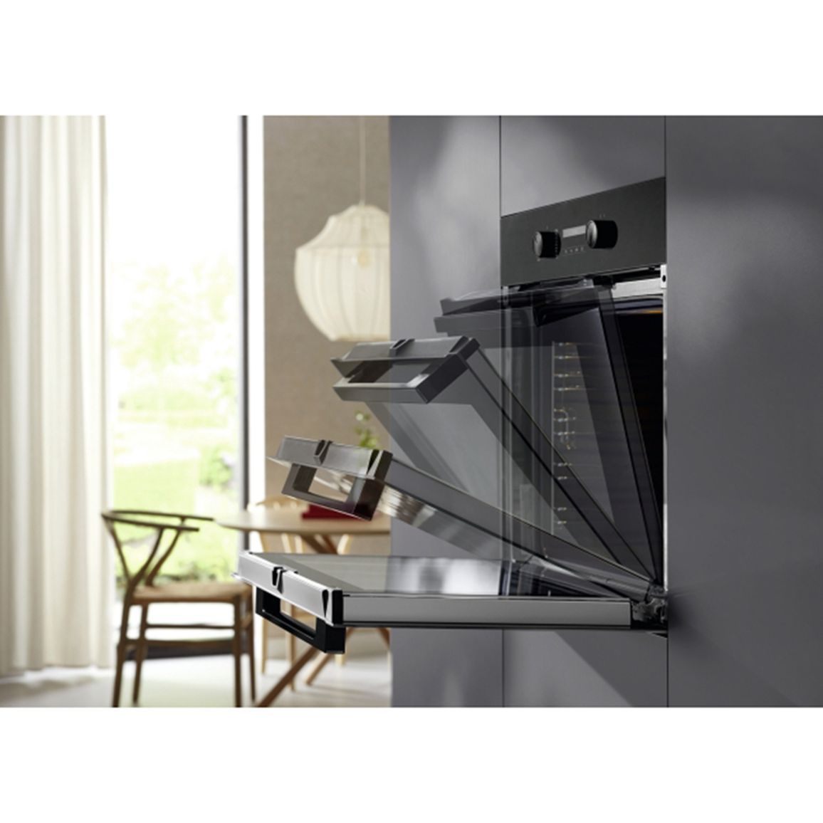 Встроенный духовой шкаф 60 см H 2861 BP черный обсидиан Miele Встроенный духовой шкаф 60 см H 2861 BP черный обсидиан Miele