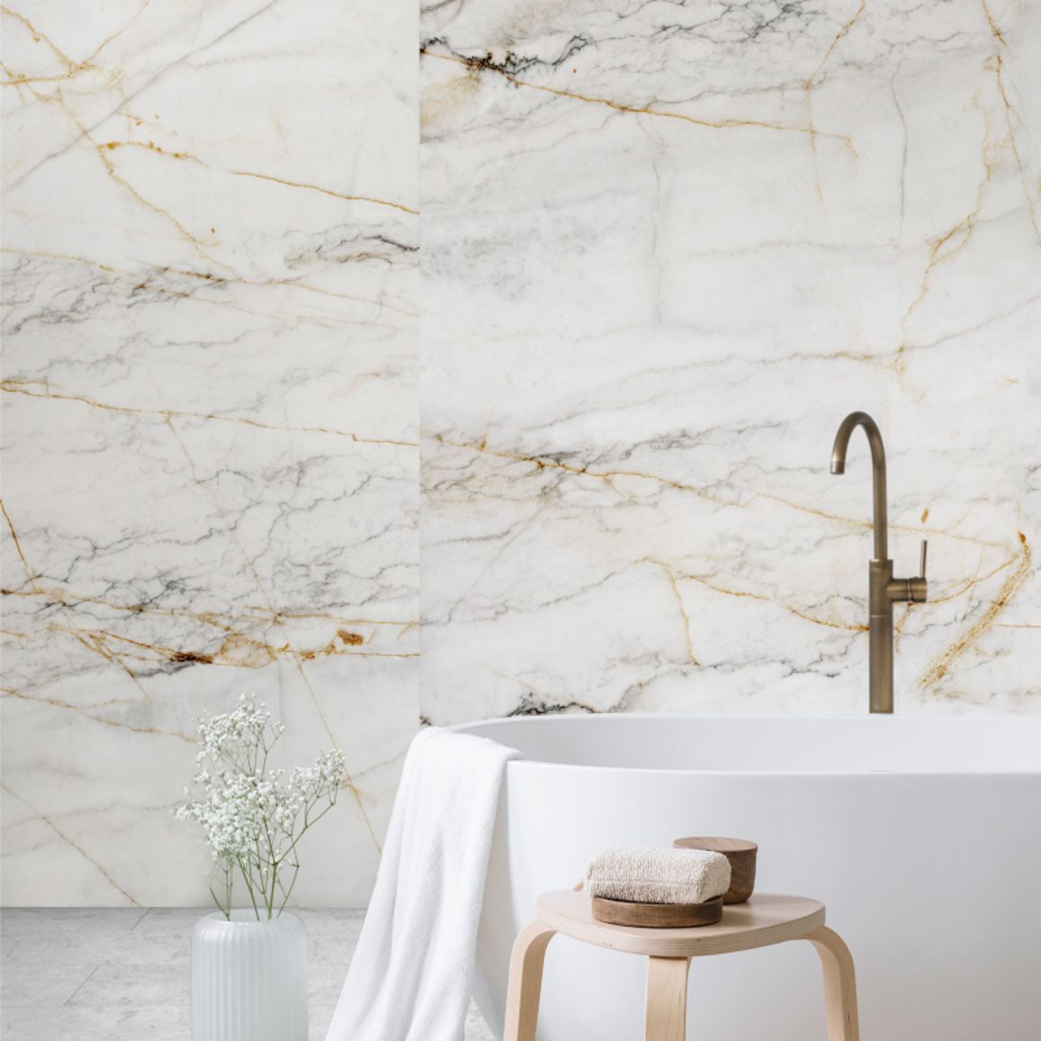 Стеновая панель SPC Rocko Tiles R154 PT Марбел Голд 2800х1230х4mm Стеновая панель SPC Rocko Tiles R154 PT Марбел Голд 2800х1230х4mm