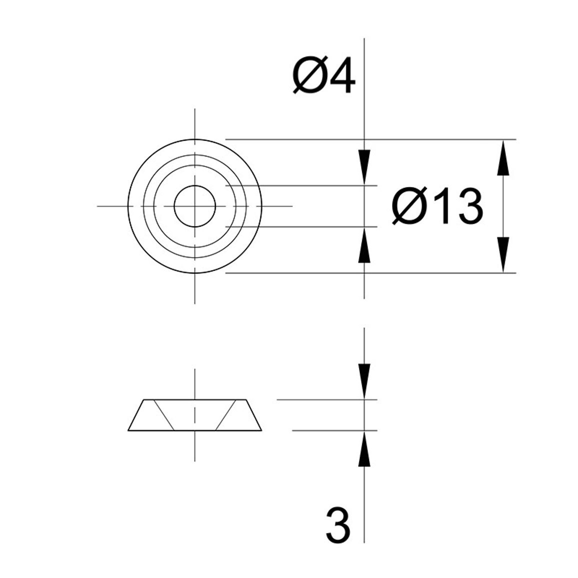 Шайба пластиковая М4