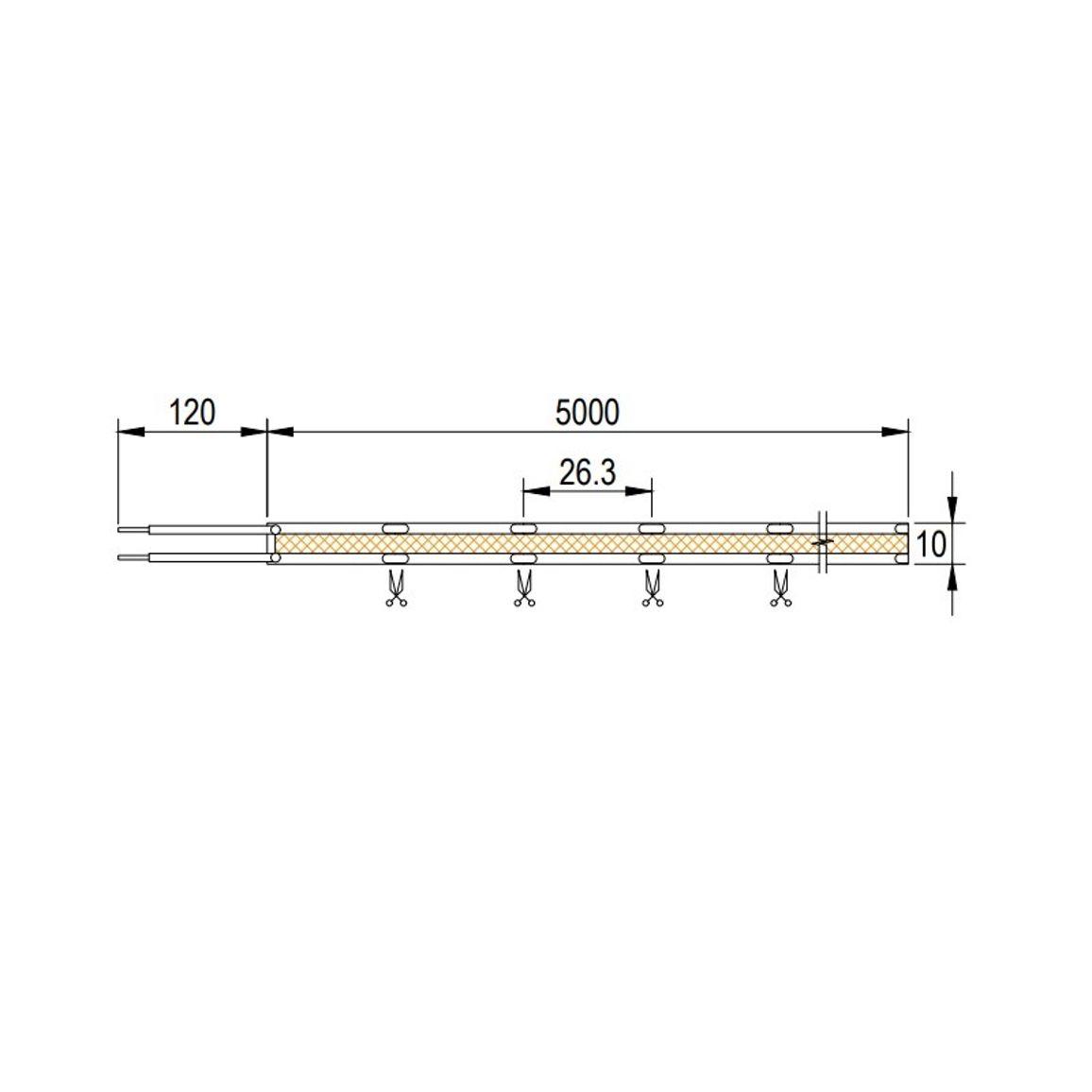 LED стрічка, COB , 608 LEDs/m, 16W, 24V, IP20, ССТ, 3000-6000К LED стрічка, COB , 608 LEDs/m, 16W, 24V, IP20, ССТ, 3000-6000К