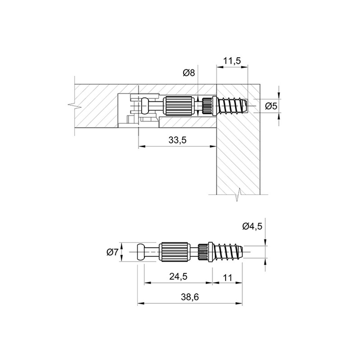 Дюбель під Rastex25 DU262Т (9047854) Hettich Дюбель під Rastex25 DU262Т (9047854) Hettich