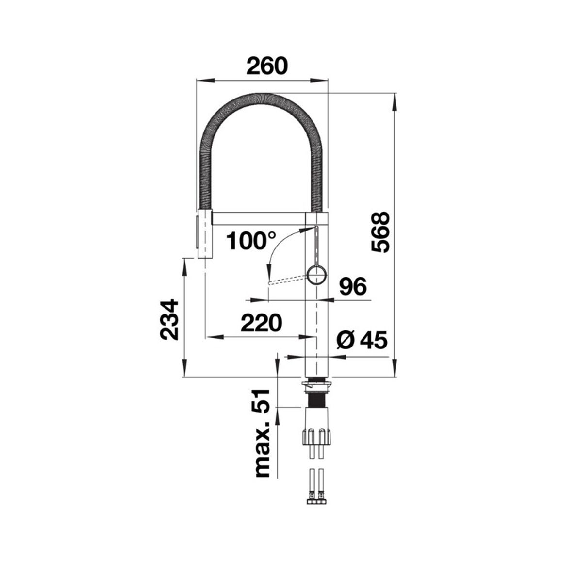 Змішувач CULINA-S II PVD steel (в/ш) BLANCO (527463) Змішувач CULINA-S II PVD steel (в/ш) BLANCO (527463)