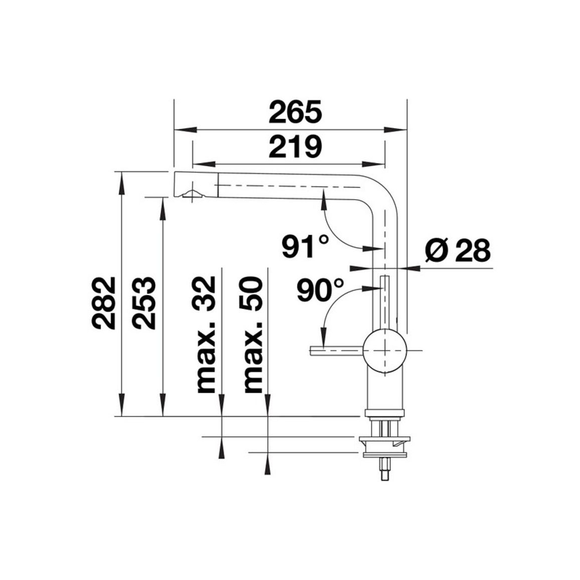 Змішувач LINUS satin dark steel BLANCO (527732) Змішувач LINUS satin dark steel BLANCO (527732)