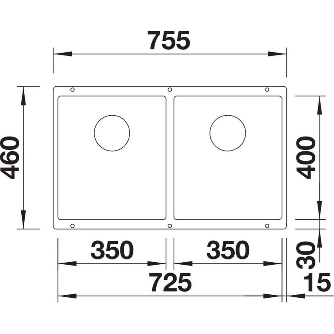 Мийка SUBLINE 350/350-U SILGRANIT (мпс) чорний BLANCO (527826) Мийка SUBLINE 350/350-U SILGRANIT (мпс) чорний BLANCO (527826)