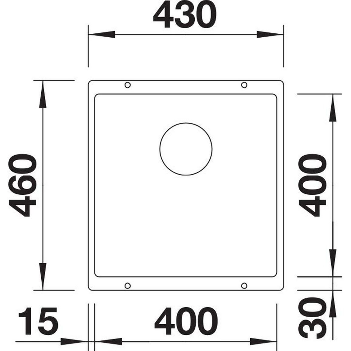 Мийка SUBLINE 400-U SILGRANIT (мпс) антрацит BLANCO (527789)