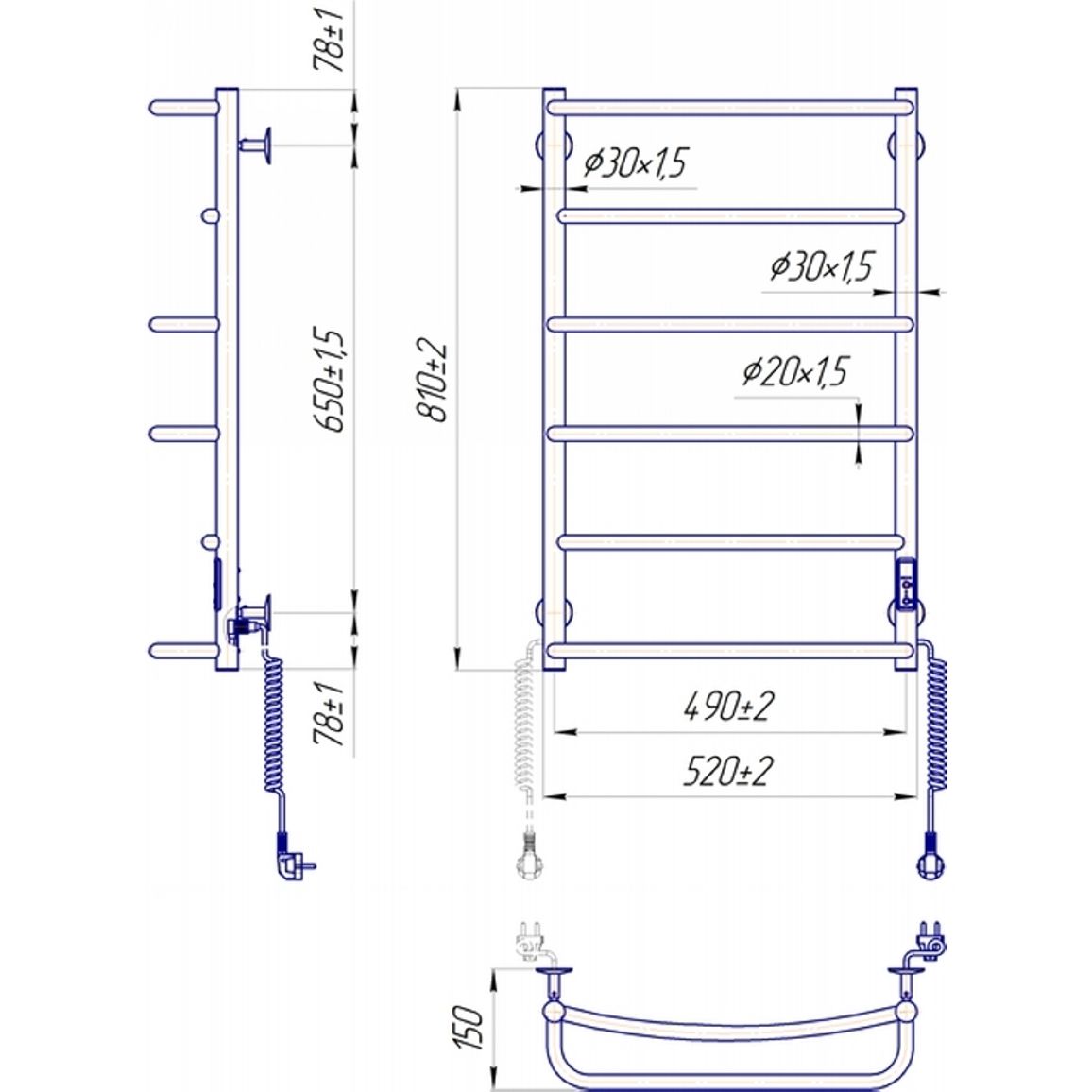 Електрична рушникосушка Люкс НР-ІTR К, 800х530х150мм, золото Mario (2.3.0315.10.G) Електрична рушникосушка Люкс НР-ІTR К, 800х530х150мм, золото Mario (2.3.0315.10.G)