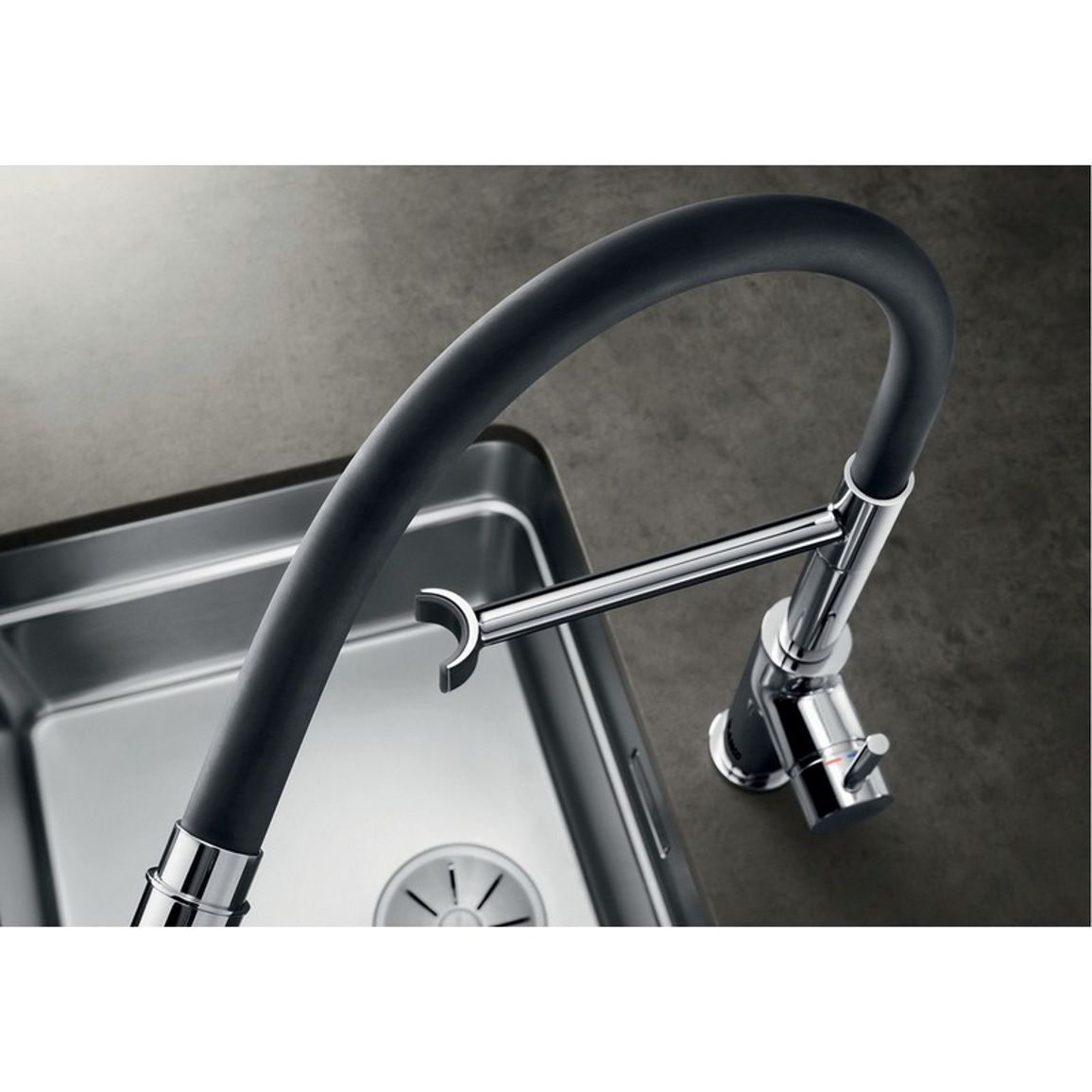 Змішувач CATRIS-S Flexo satin dark steel (в/ш) BLANCO (527731) Змішувач CATRIS-S Flexo satin dark steel (в/ш) BLANCO (527731)