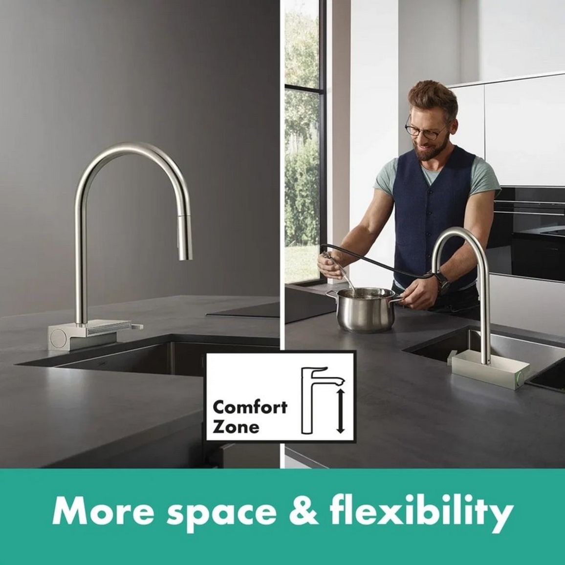 Змішувач для кухні Aquno Select M81 (в/ш, душ) хром Hansgrohe Змішувач для кухні Aquno Select M81 (в/ш, душ) хром Hansgrohe