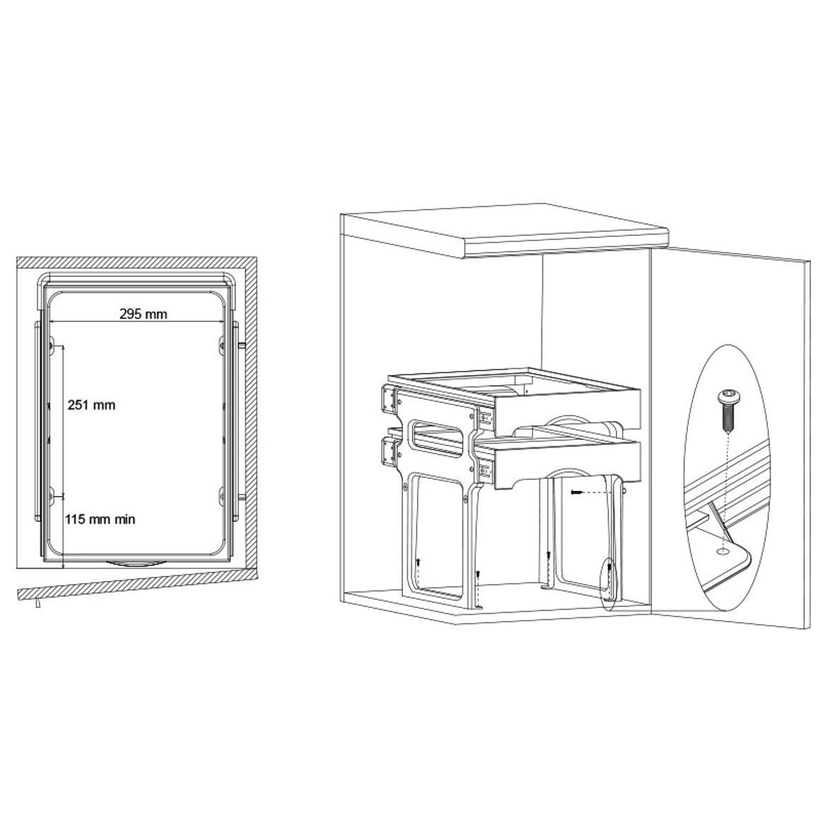 Мусорница Scorpio 2x16л серая Muller Мусорница Scorpio 2x16л серая Muller