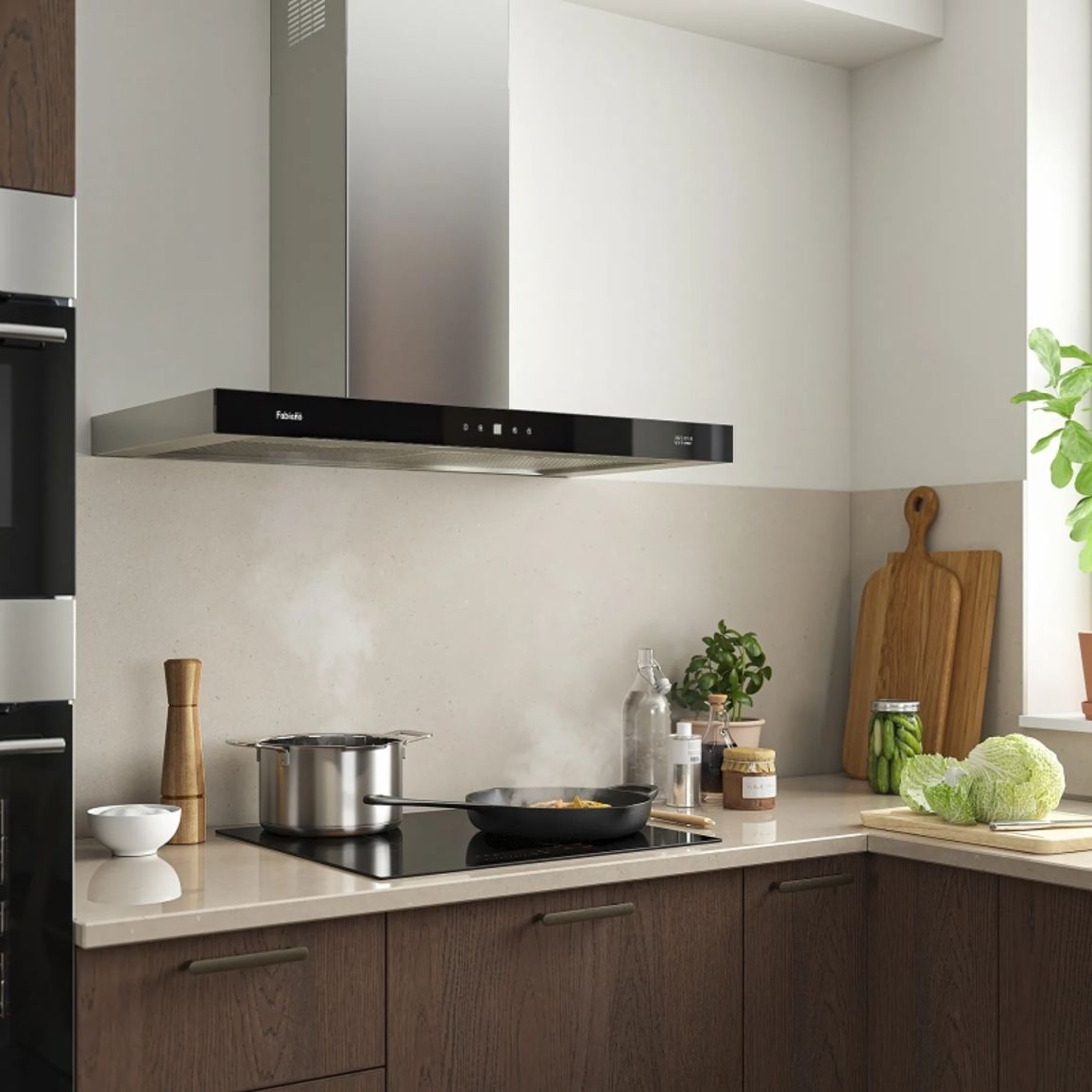 Вытяжка пристенная Linea 90 Silent Inox 90см Fabiano Вытяжка пристенная Linea 90 Silent Inox 90см Fabiano