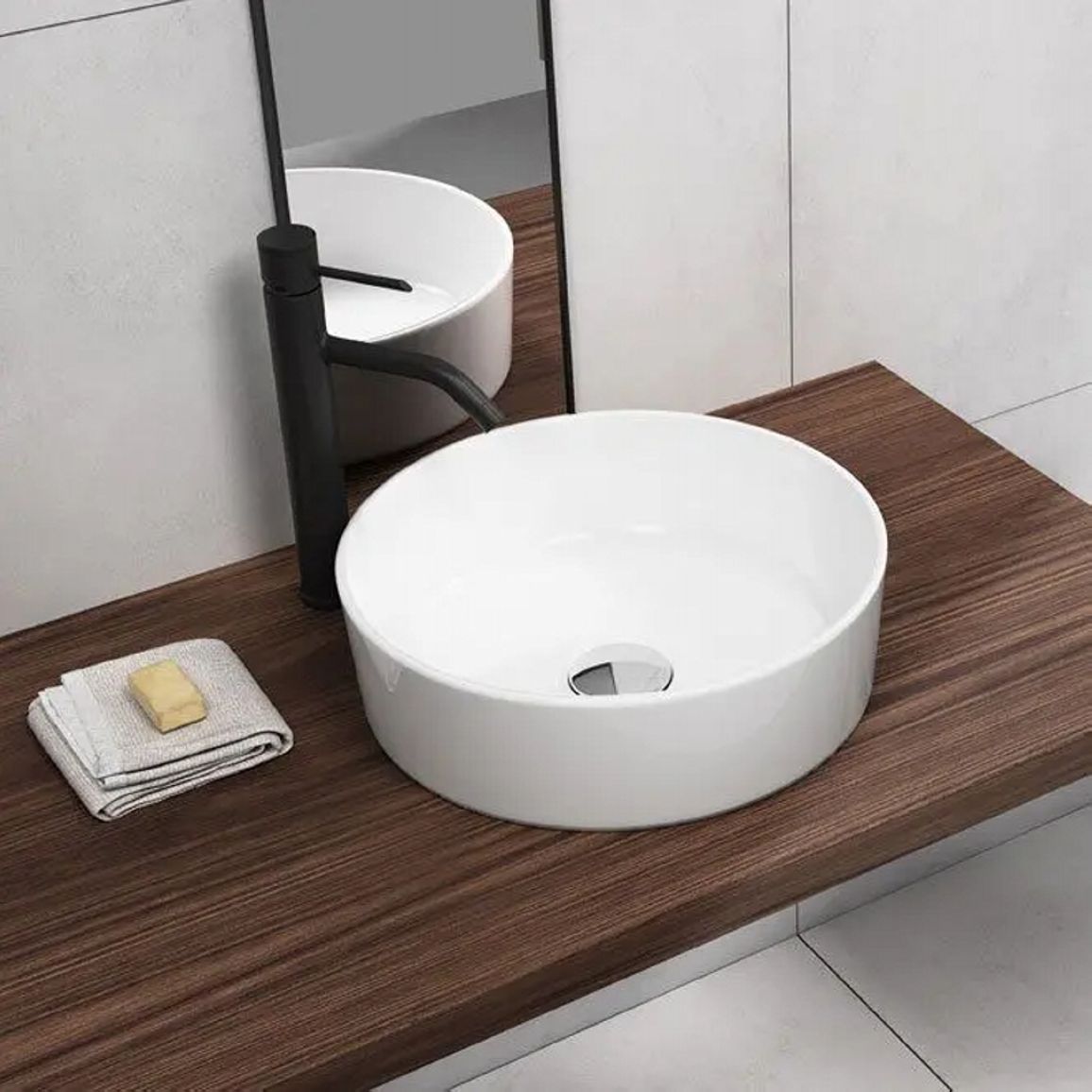Умивальник на стільницю Round Line 42 см, білий Quarter Bath (70RO23042.00.2.3.01) Умивальник на стільницю Round Line 42 см, білий Quarter Bath (70RO23042.00.2.3.01)